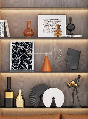 现5y689025样发板房代客厅隔断柜沙背景壁龛摆件书房博古架艺装术