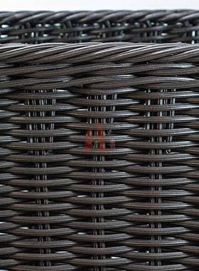 环保PP仿藤编织篮黑色方形毛巾衣篮VXO布草水筐筐收纳桶可洗防潮