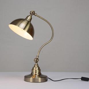 美式村复古铁艺折叠护室眼台灯学习20阅公读乡客房书桌办护眼台灯