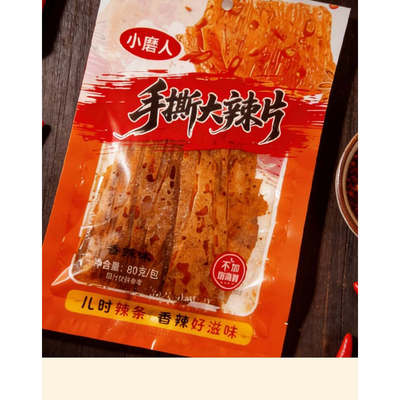 小磨人萍乡辣片手工麻辣豆皮