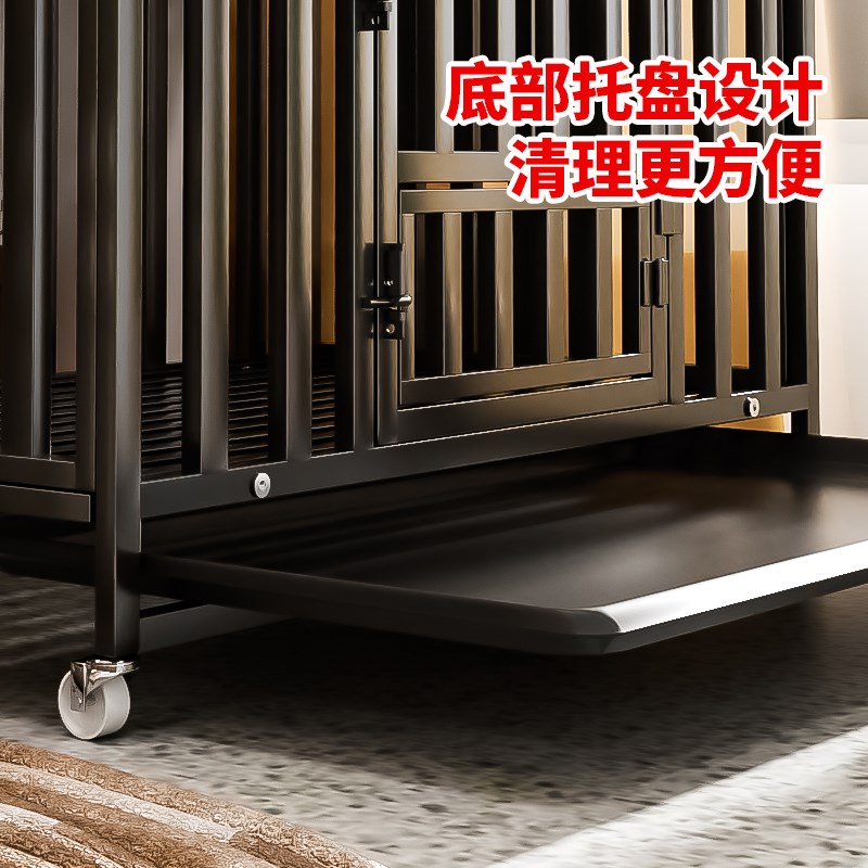 狗笼子中型犬狗笼小型犬带厕所分离大型宠物笼室内家用加粗全方管