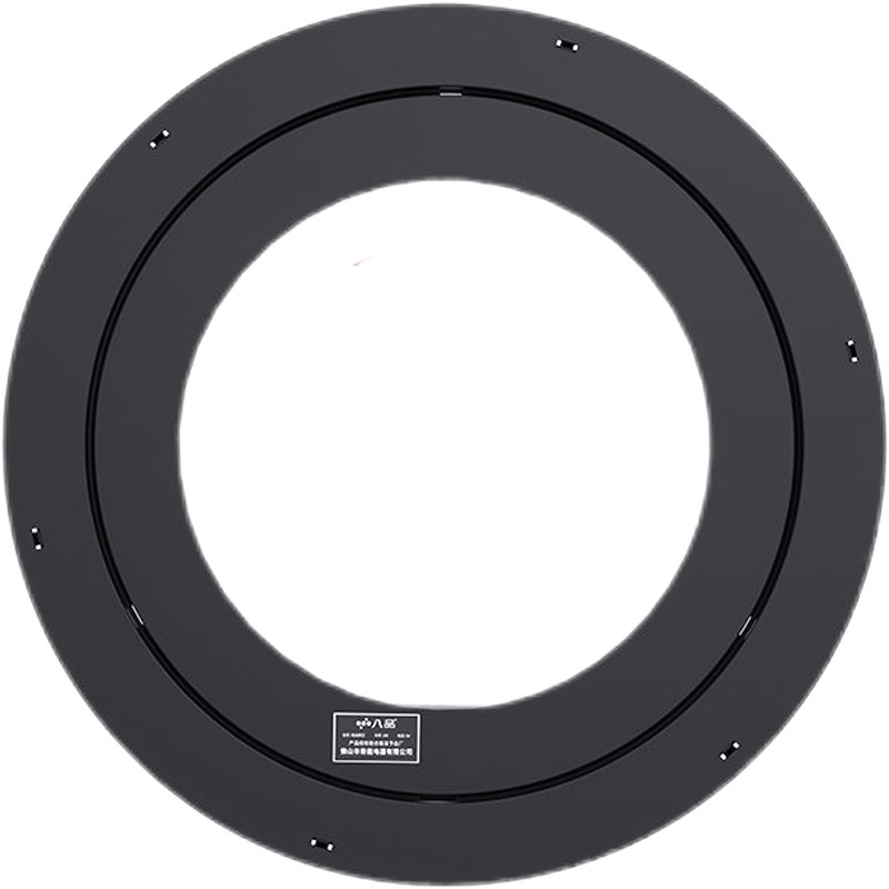 电动转芯充电式圆桌家用转盘圆形底座全自动智能静音旋转餐桌轨道