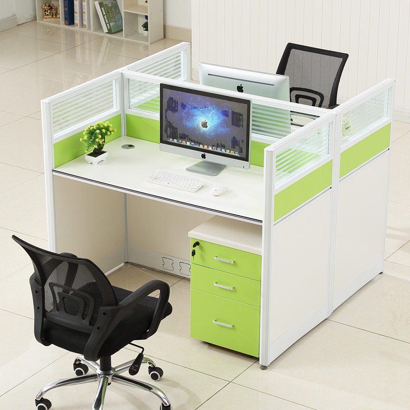 职员办公桌简约现代6人位屏风卡座员工办公桌4人位电脑桌椅组合