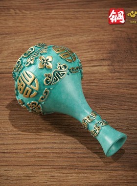 铜摆件《太平》铜工艺品 桌面装饰品 国潮文创花瓶 中国传统礼物