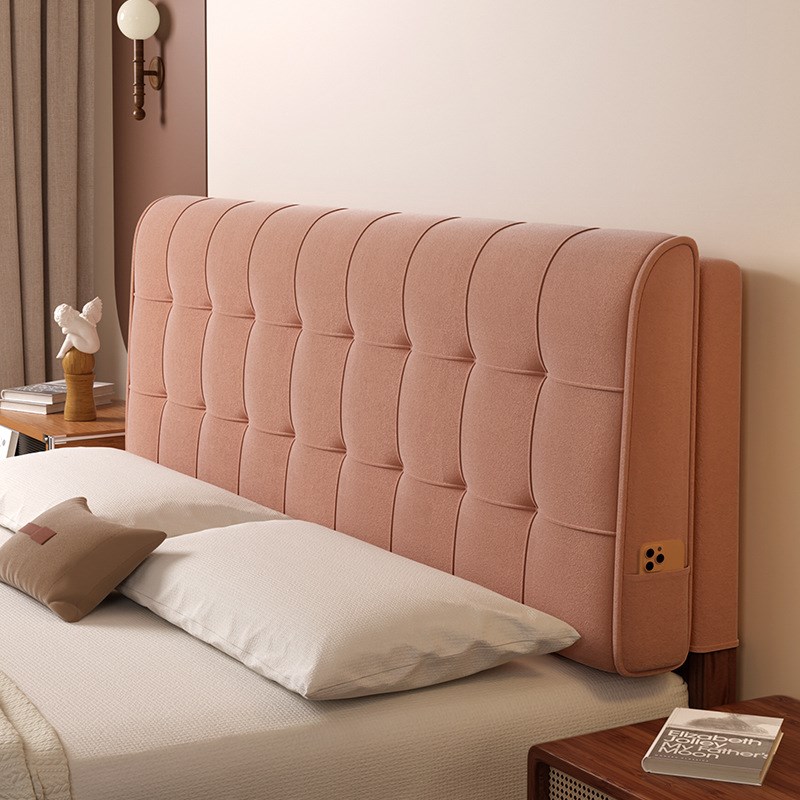 床头软包靠垫靠背可拆卸水洗不起球现代简约床头靠垫绒布床头靠