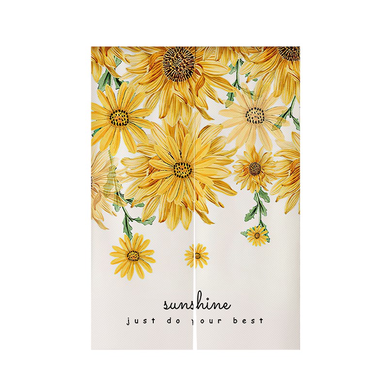 ins风绿植门帘免打孔家用隔断帘客厅卧室半帘短帘厨房卫生间挂帘