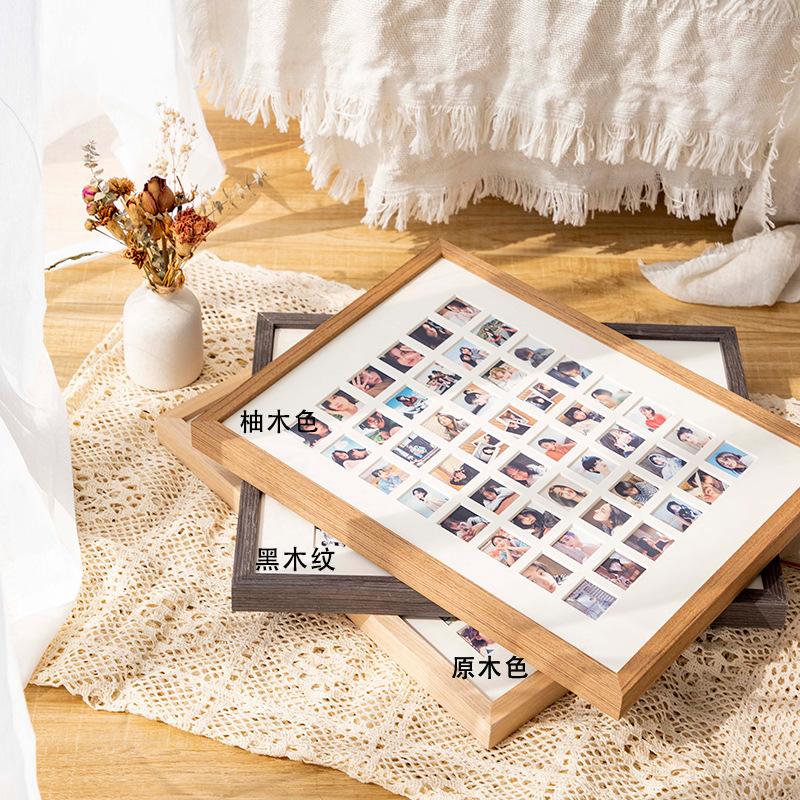 相框格48/100宫照片diy纪念框画框礼物爱情儿童实木情侣墙洗做成
