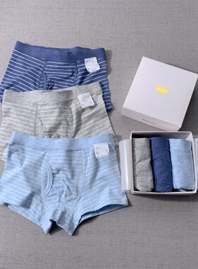 日系婴儿棉 A类 3件装 儿童内裤  氨纶K精梳棉平角内裤 三角内裤