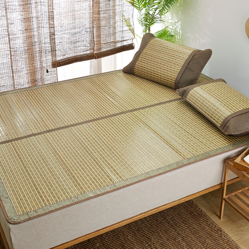 夏天床上竹子凉席竹席大床双面正反两面用家硬席子夏季可折叠1米2