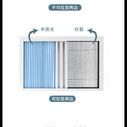 防蚊纱窗遮阳蜂巢帘一体成品窗帘隔热防尘网推Q拉门 淋浴门帘适用
