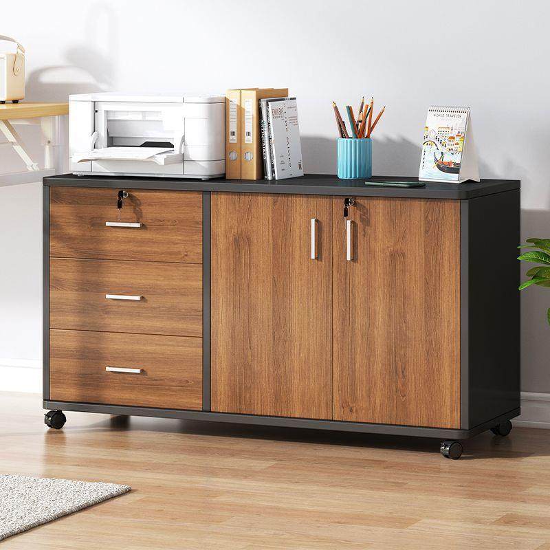 公文件柜桌下办柜抽木质边柜带锁办子公室柜打印机见详情屉柜储物