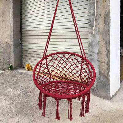 吊户外工棉MEC绳吊椅阳台摇篮椅内室民宿手流苏秋篮千亚马逊厂家