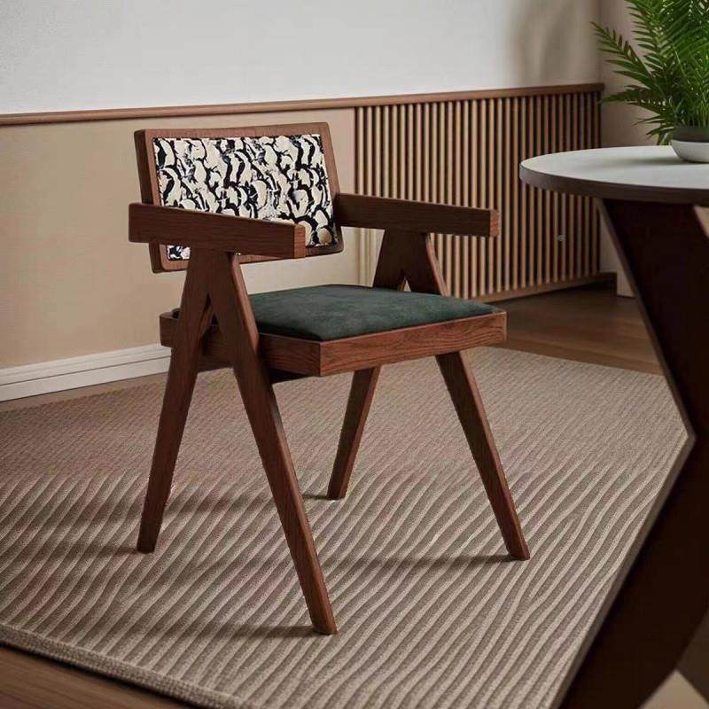 网中古风设计法式古餐椅x-212用餐厅椅复子现代轻家红奢