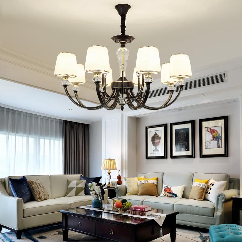 式轻水晶装饰灯具大奢美气客厅灯家用室餐461厅灯简约现代创意卧