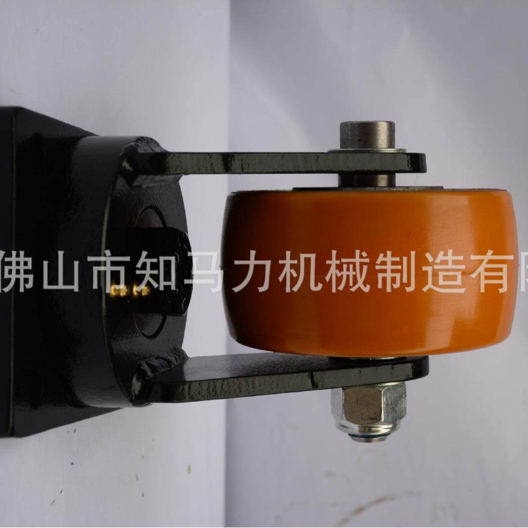 知力ZM板aLi重型聚氨马酯173脚轮械刹车机脚轮平车橙色轮