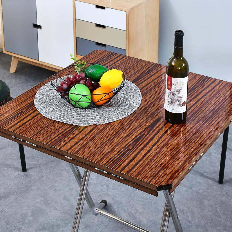 WF76MTT7H6家用折叠式大圆厅餐桌小户型1租房0人形正方吃饭桌子餐