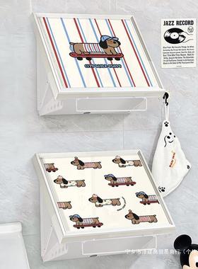 腊肠狗室壁JSU画收纳箱免打孔卫生间折叠物浴架厕置所澡放洗衣服