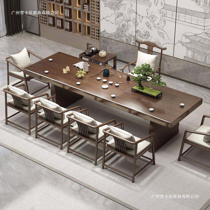 新中式实木大桌板无品牌/茶椅组合一体套家用办公室全会功夫泡茶,基础建材,脚轮/万向轮,淘宝优惠券,粉丝福利购,淘宝优惠卷