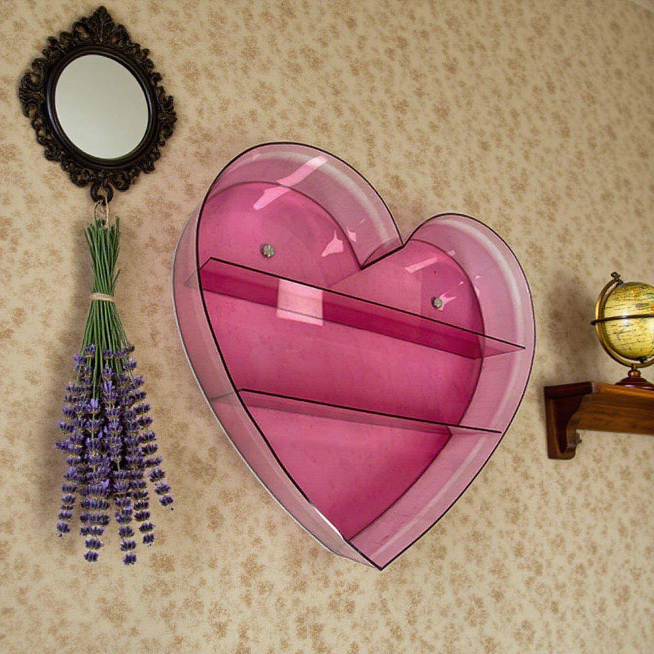 亚挂克力墙展示盒展架高档爱心创意壁挂收纳整理摆放盒子YZ-86116,收纳整理,书桌收纳置物架,淘宝优惠券,粉丝福利购,淘宝优惠卷