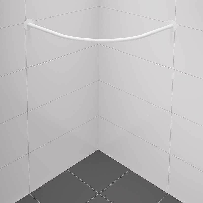 免打孔可伸缩弧894形浴锈隔帘杆不钢浴室淋浴扇形生卫间断四色可