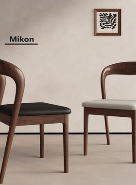 全实木LVO椅酒中古风现代简约休闲靠背椅书书桌椅家用店房餐餐厅
