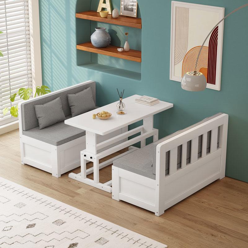 实木户沙VIM发床两可折叠带书桌现代简约客厅小型用卡多功能储座