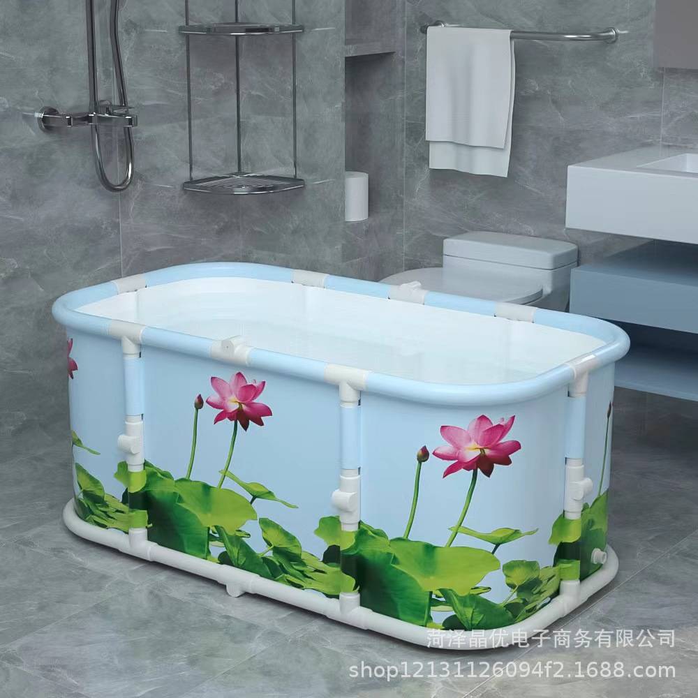 新款加厚大号免安装浴桶家用大人可折叠泡澡桶沐浴汗蒸全身洗澡桶
