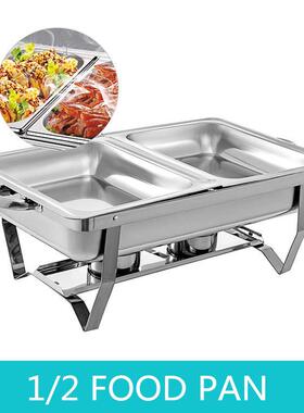 跨MDQ境不锈炉钢自餐炉酒店布菲炉形折叠保温炉长方助酒精翻盖餐