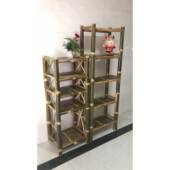 0A楠竹书架简家用编织架子现代约置物书多层帽落柜地柜子竹子P