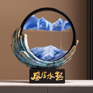 汉美新ali-7345中式轻奢风生水摆件起玄关客厅酒柜办室公装贝饰品