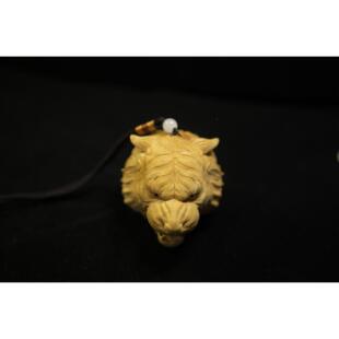 挂老虎雕生肖虎小叶黄杨木ht001匙钥扣家木雕件木雕摆件木雕动物
