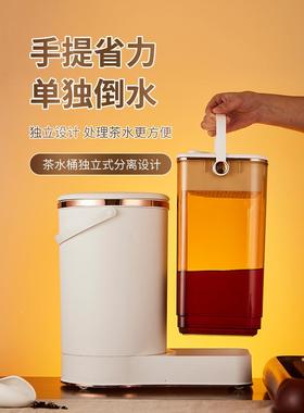 三合一茶水桶干分离垃圾渣桶配废水QWR桶茶台排湿水桶茶具件茶桶