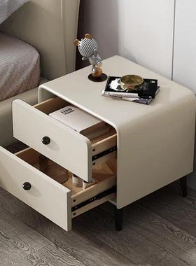 简现实木款床头柜整装新网约红轻GGP奢小型储物柜床边柜卧代室收