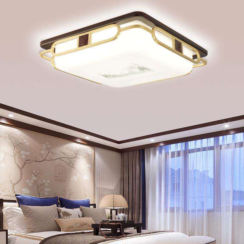 中8011式吸顶灯全铜新厅灯现代中国风长方形餐厅室卧客灯具套餐80,家装灯饰光源,客厅吸顶灯,淘宝优惠券,粉丝福利购,淘宝优惠卷