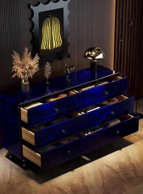 储轻实木六奢斗柜卧室高端板收纳柜客厅抽屉物柜设计师样间装DGDG6739饰柜