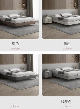 式极简PVV榻酒榻米床矮床无床床架子轻奢现意代简约实木床店床头