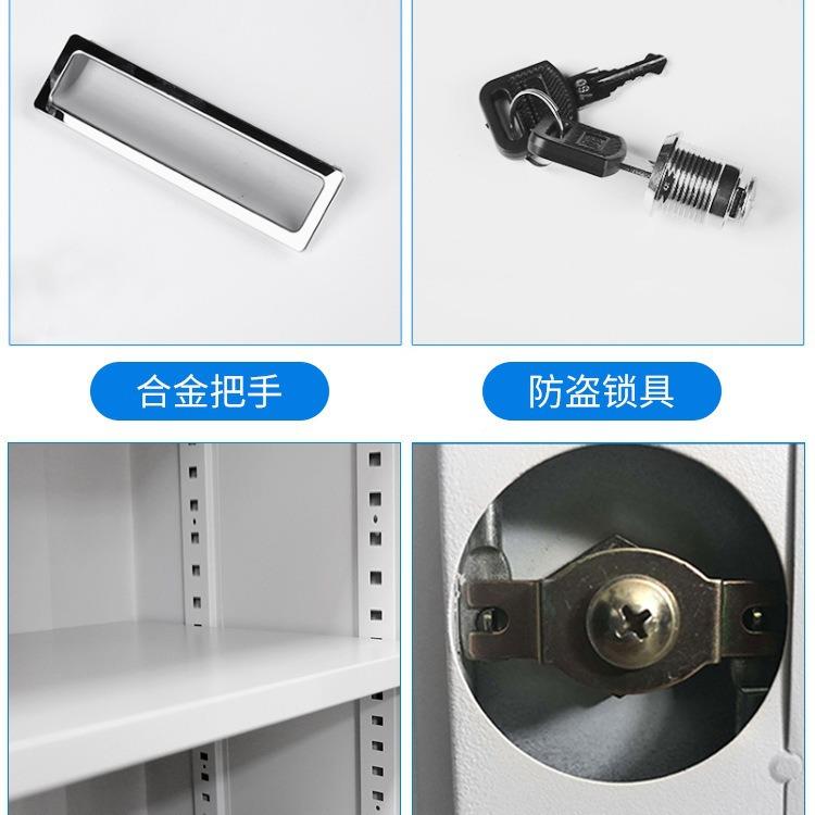 钢制档案文件带柜办公室柜纳铁皮柜资SW-gzag-料柜抽屉式锁家收用
