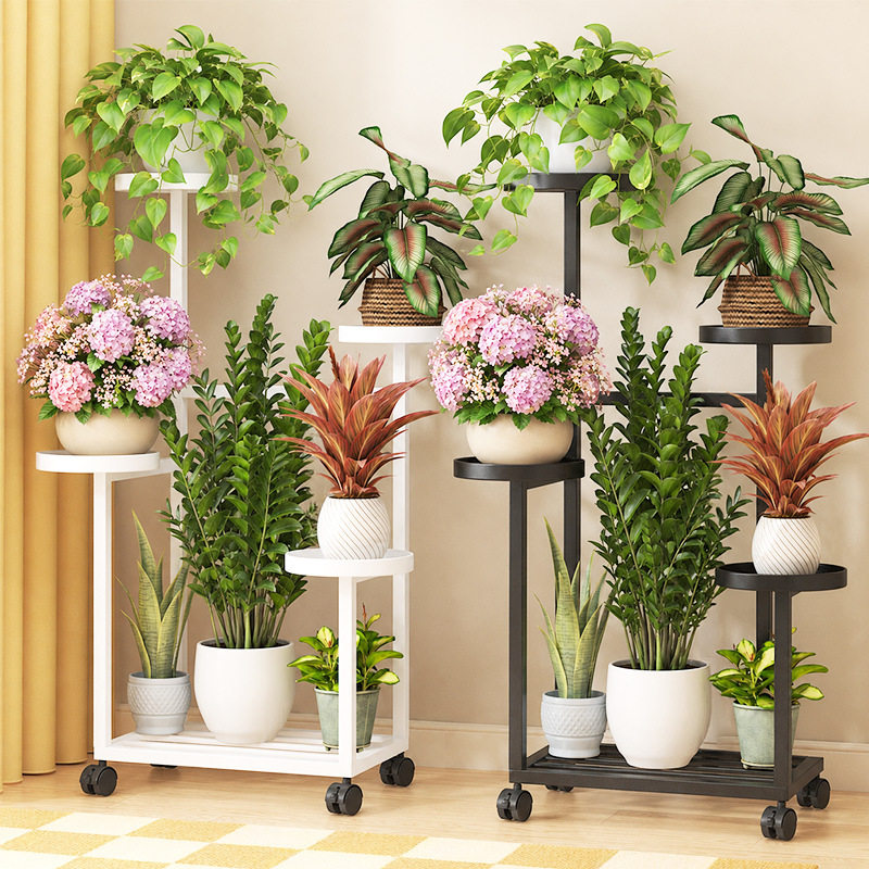 花架子可移动多层室内落地式植物架新款铁艺简约客厅阳台绿植架