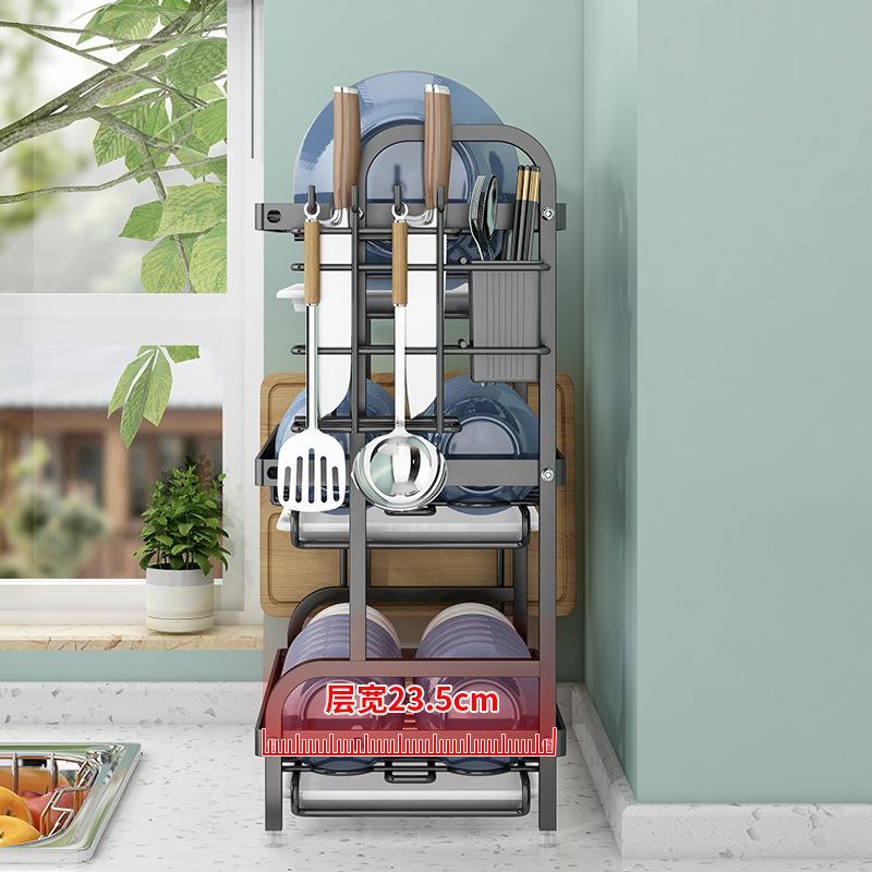 厨房置物架碗碗碟碗收纳架沥水架用多功能I65561放碗架碗柜家盘筷