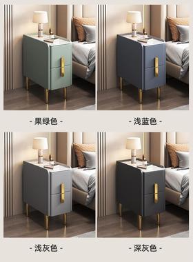 ALG001J*实迷你小2床头柜现代木简约0cm储物柜型收纳柜轻奢岩板超