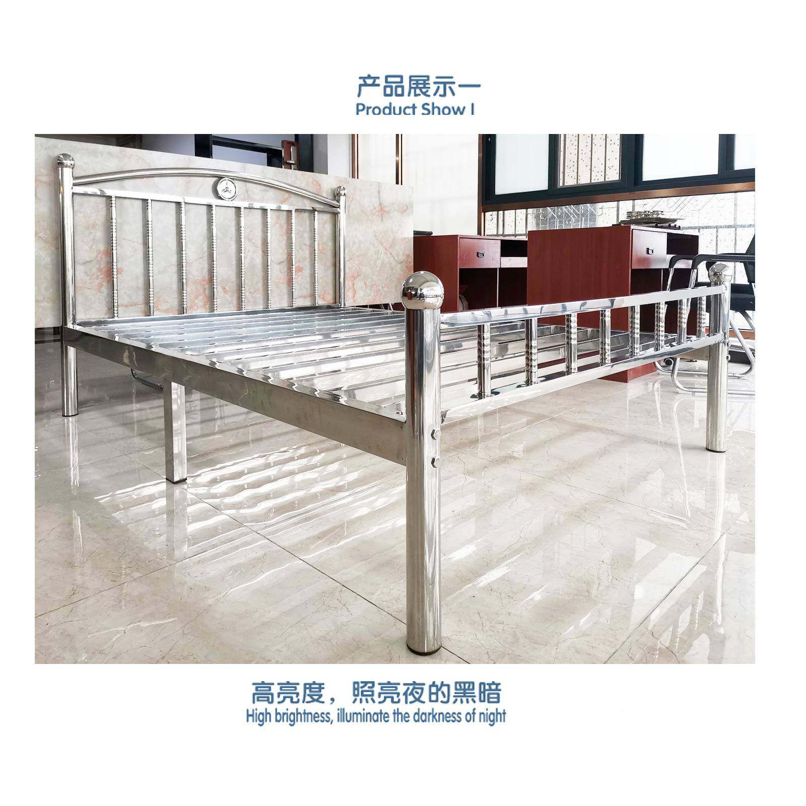 FTY－D049C不锈0钢床314现代简约1.5米1租.8单人双人床出房公寓.2