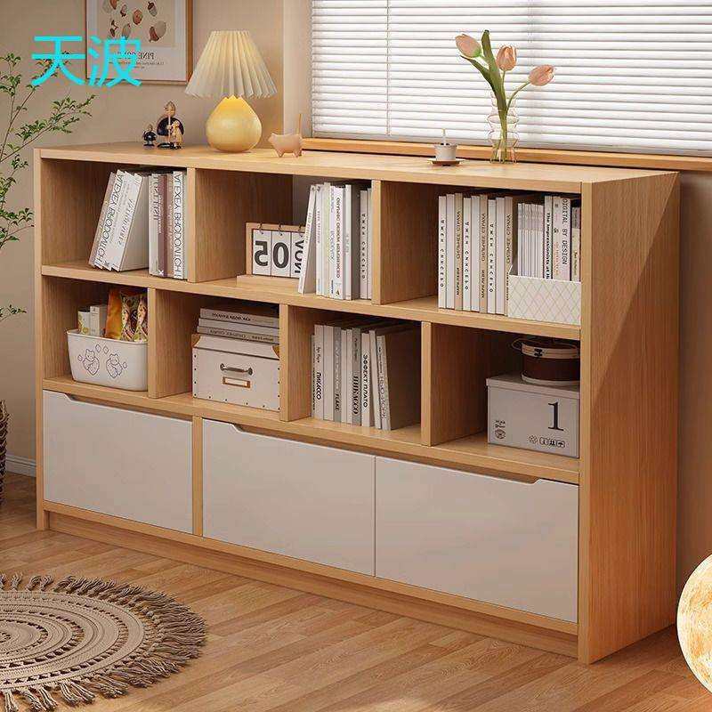 wpk书架落地置物架简易家用矮柜多层储物柜书柜阅读架卧室靠墙收