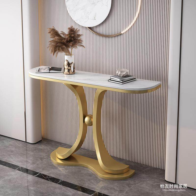 玄关桌轻奢靠墙岩板超窄半圆酒店玄关台端景台入户玄关柜简约现代,电子元器件市场,其它元器件,淘宝优惠券,粉丝福利购,淘宝优惠卷