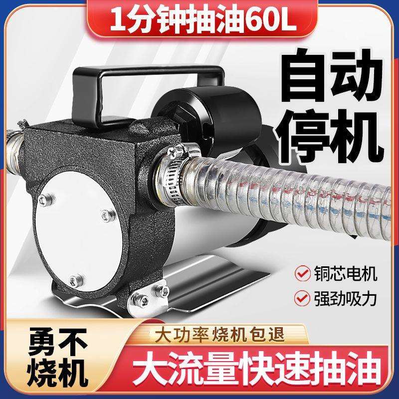 自动启停电动抽油泵12V24V220V加油泵自吸泵柴油煤油泵小型加油机