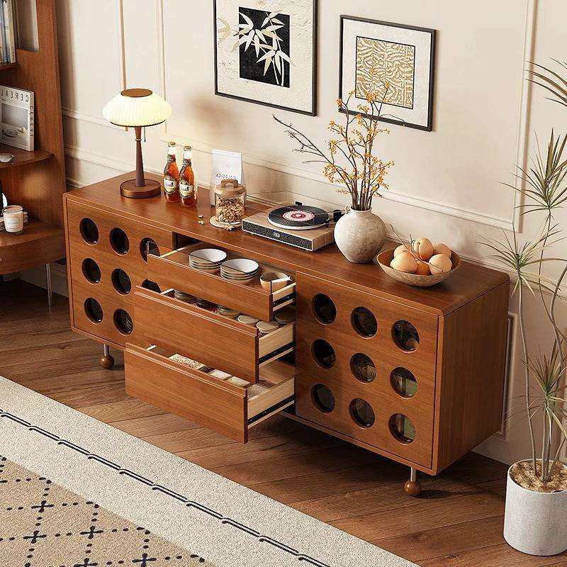 新款黄杨木餐边柜实木古风客厅小户型复古收纳组合储物柜法式落地,电子元器件市场,其它元器件,淘宝优惠券,粉丝福利购,淘宝优惠卷