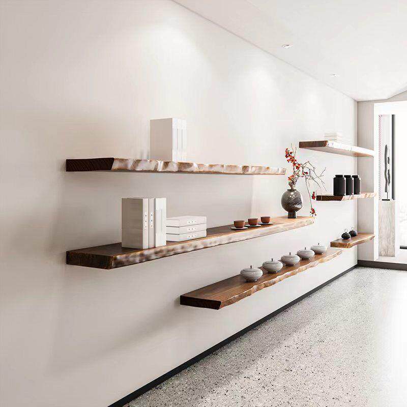 墙上置物字架实一板挂墙隔板书架装GSP饰板不规则木隔展示架上墙