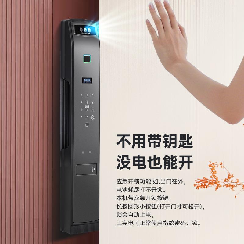 人脸识别指纹锁可电子密码锁锁家用防视盗门全自动蓝图8号入户门