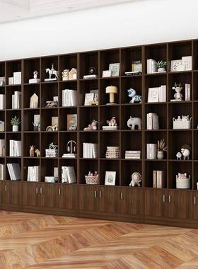 书柜带门高IMF2米4家书架地置物架现尘代简约用防一落体整墙置物