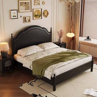 床轻奢婚床主 人实木床双床1.5米1.米中风法式 古简美M02 床8风美式