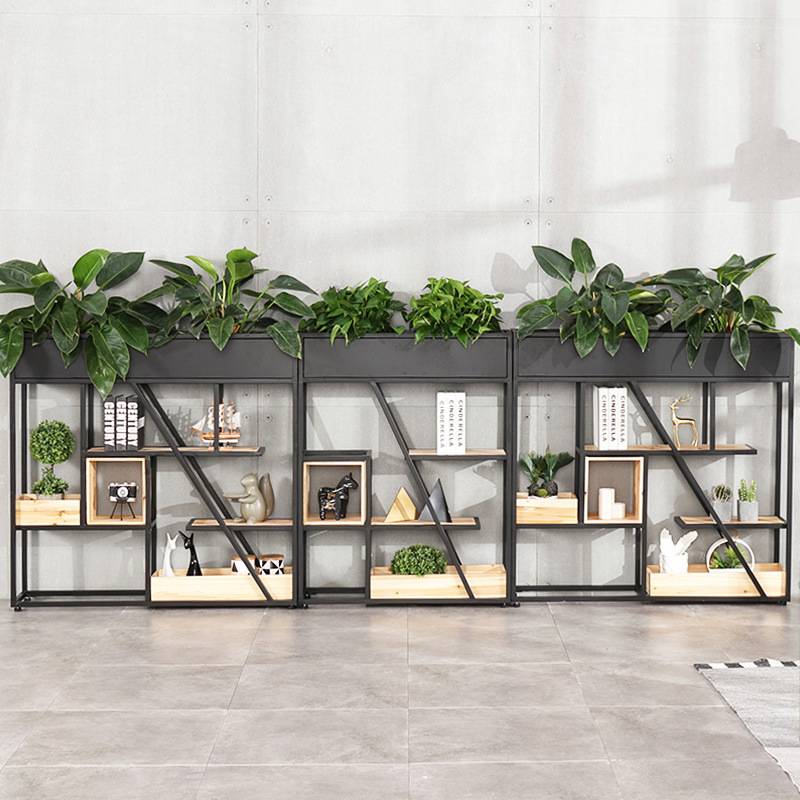 YW铁艺隔断屏风家用客厅绿植花架阳台种植箱办公室装饰镂空木格栅